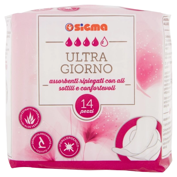 ASSORBENTI SIGMA ULTRA GIORNO C/ALI X14 RIPIEGATO