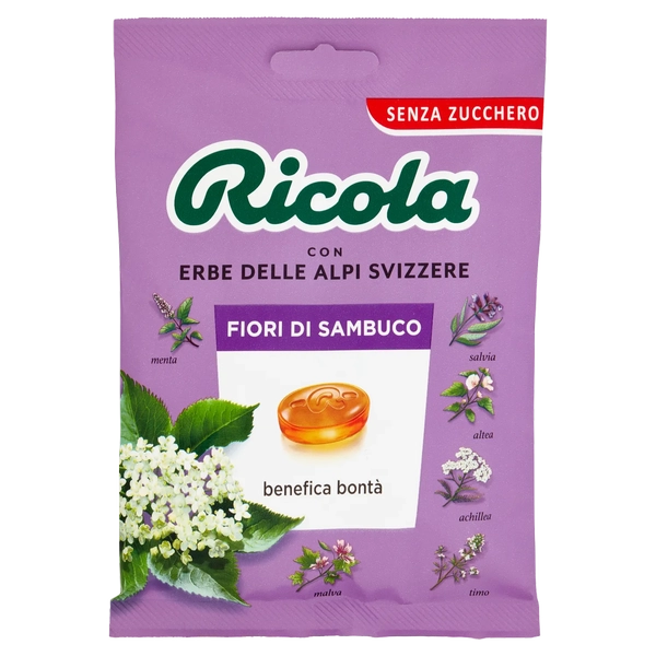 CARAMELLE RICOLA S/Z FIORI DI SAMBUCO BS 70GR