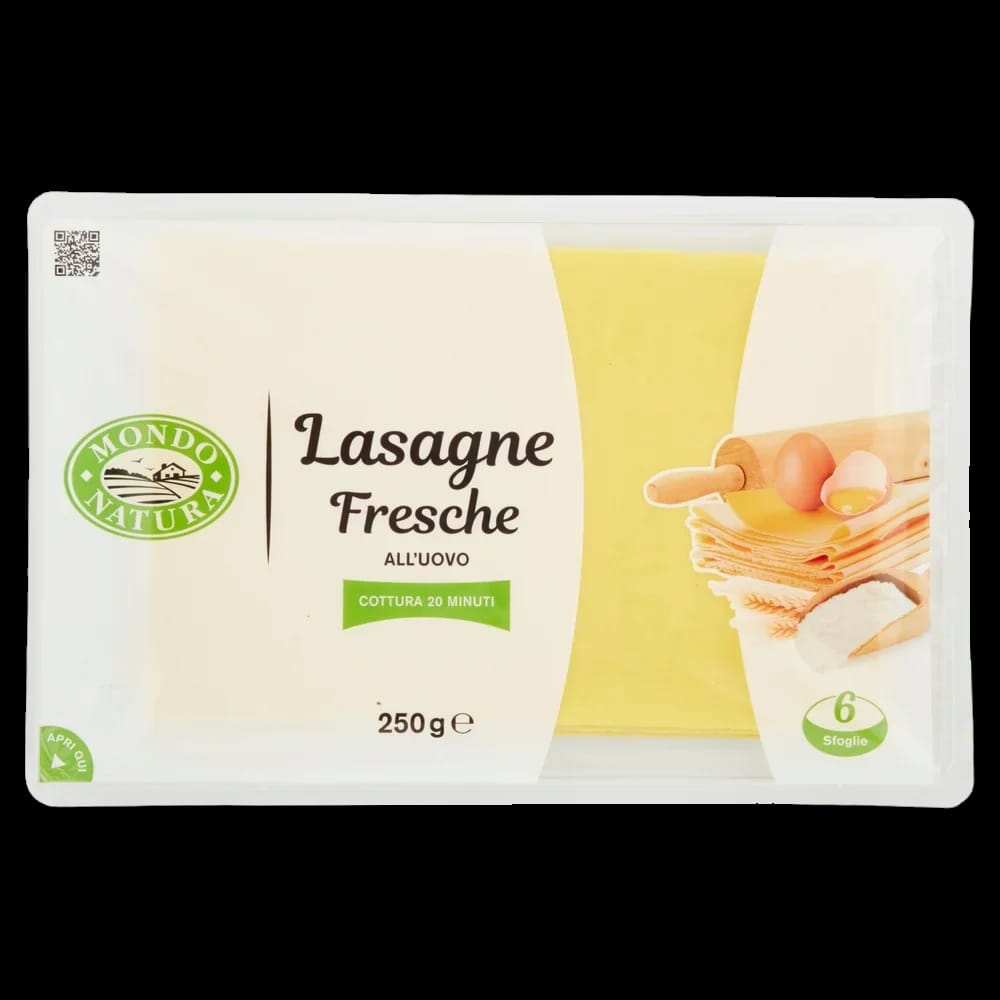 Mondo Natura Lasagne Fresche 250 gr