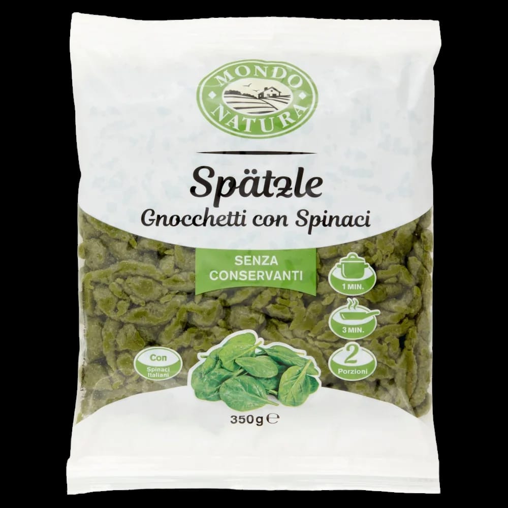 Mondo Natura Spatzle Spinaci 350 gr