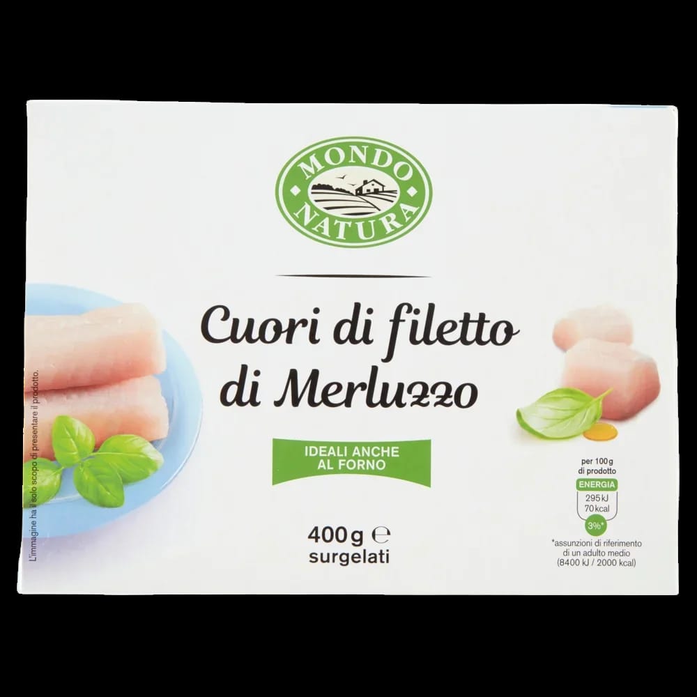 Mondo Natura Cuori Filetti Merluzzo 400 gr