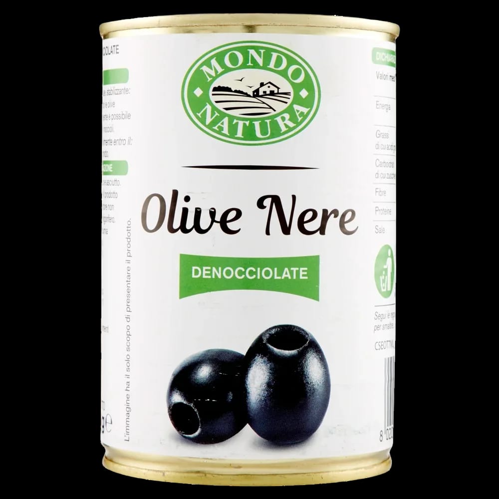 Mondo Natura Olive Nere Denocciolate 400 gr