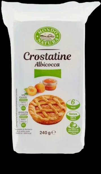 Mondo Natura Crostatine Albicocca x 6
