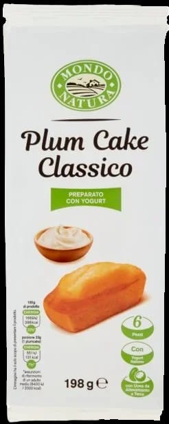 Mondo Natura Plumcake al Yogurt x 6 198 gr