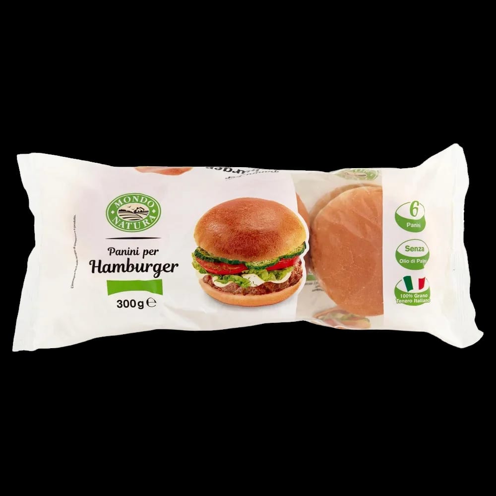 Mondo Natura Pan Hamburger x6 300 gr