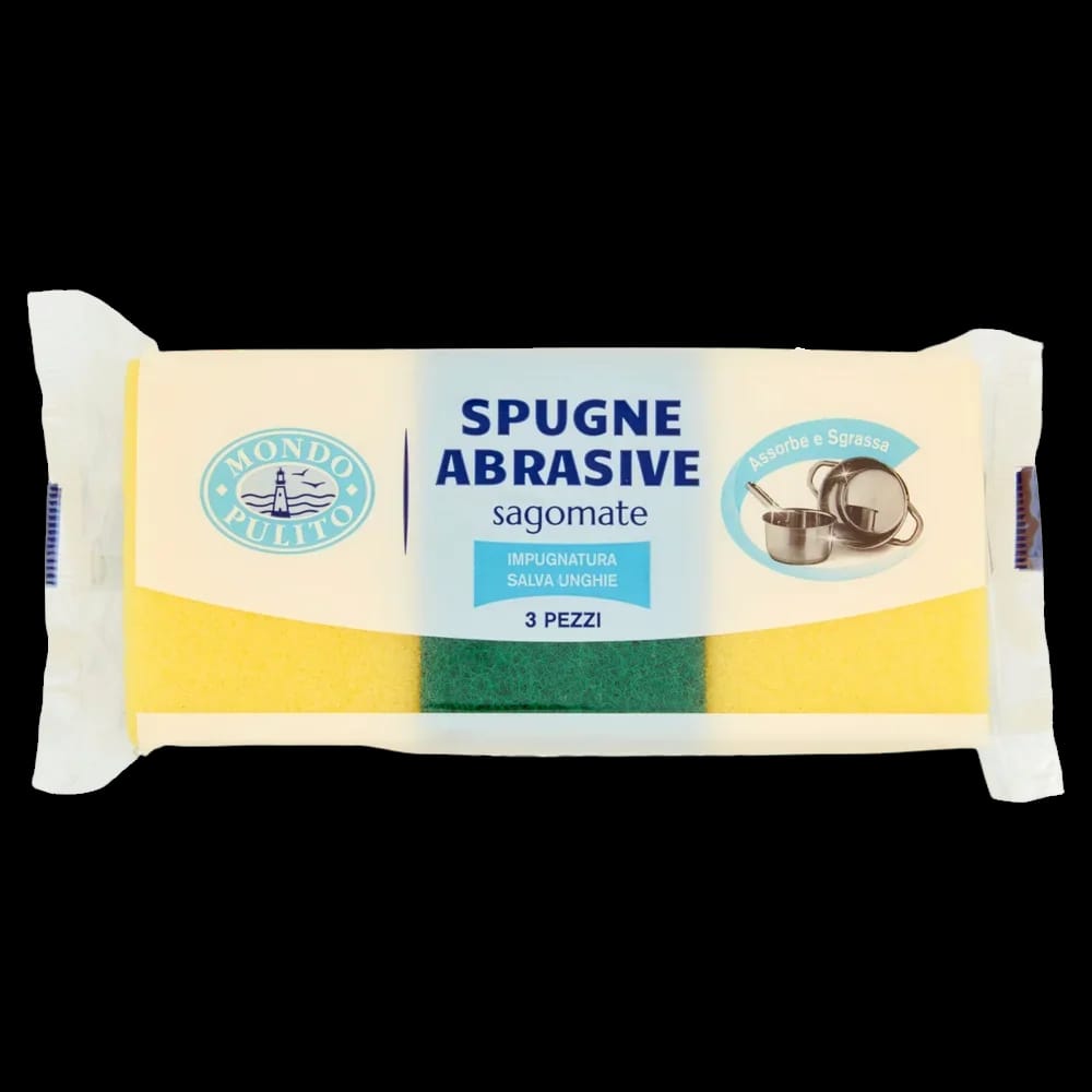 Spugne Abrasive Sagomate Mondo Pulito