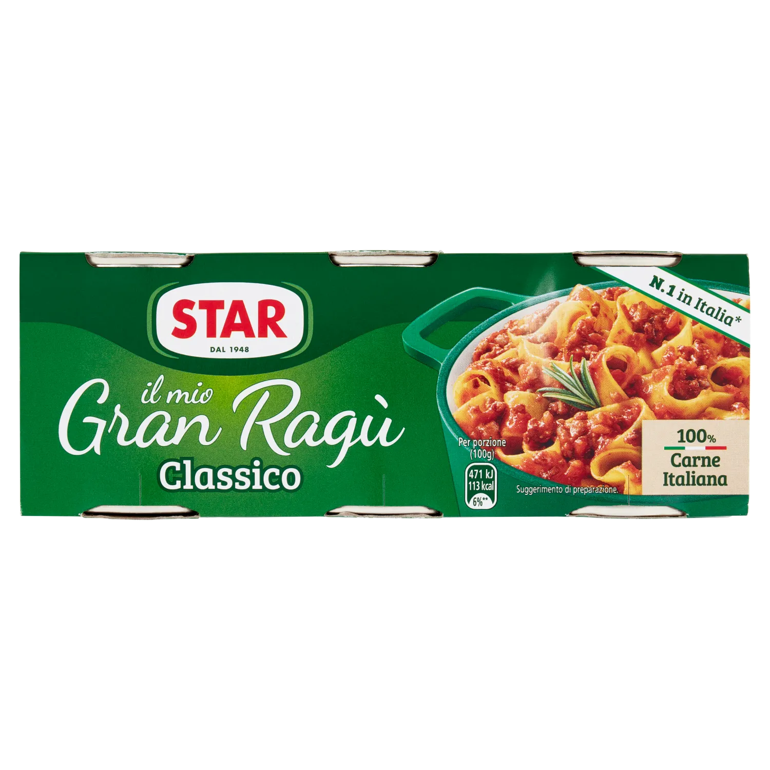 RAGU' STAR CARNE (GR.100X3)